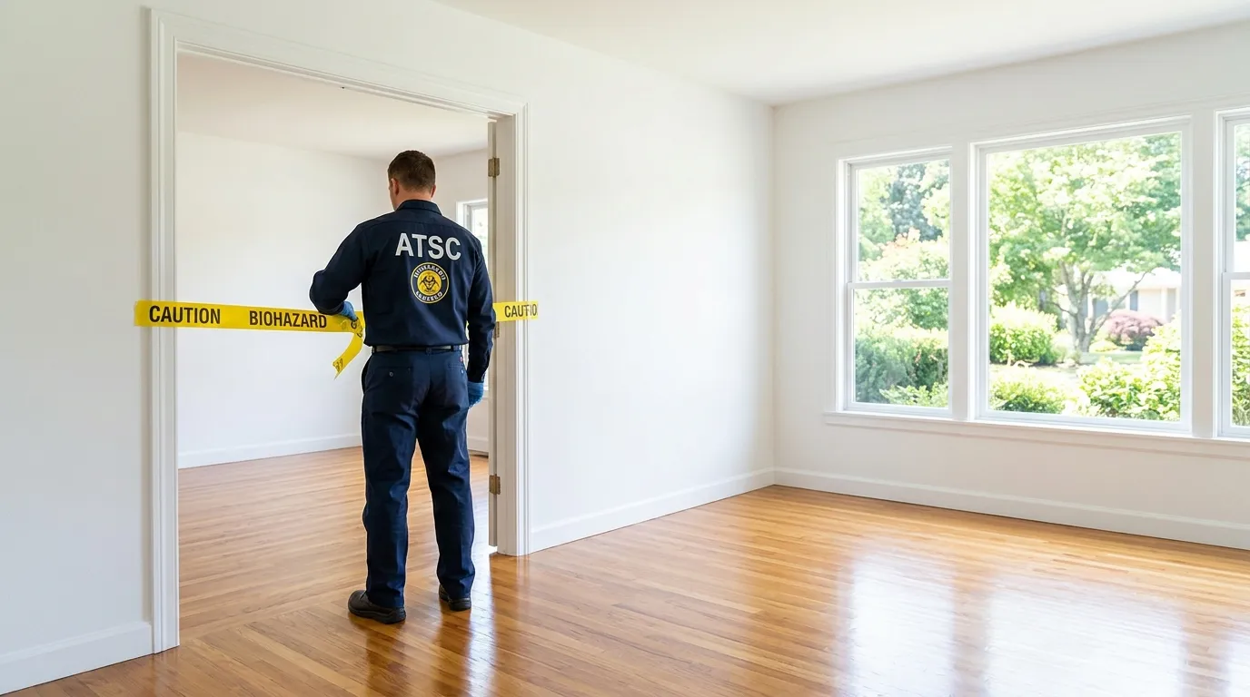 Certified biohazard cleanup crew performing Crime Scene Cleanup in North Aurora